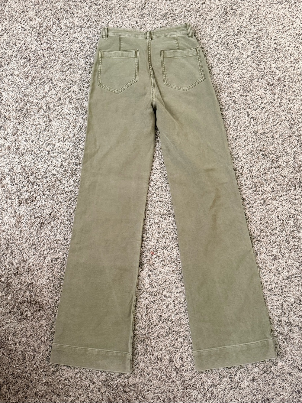 Faherty Stretch Terry Patch Pocket Pant - Island Olive - Size 26 - Picture 4 of 4